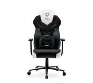 Diablo Chairs X-Gamer 2.0 Normal Size Gamingowy do 150kg Skóra ECO Tkanina Snow white