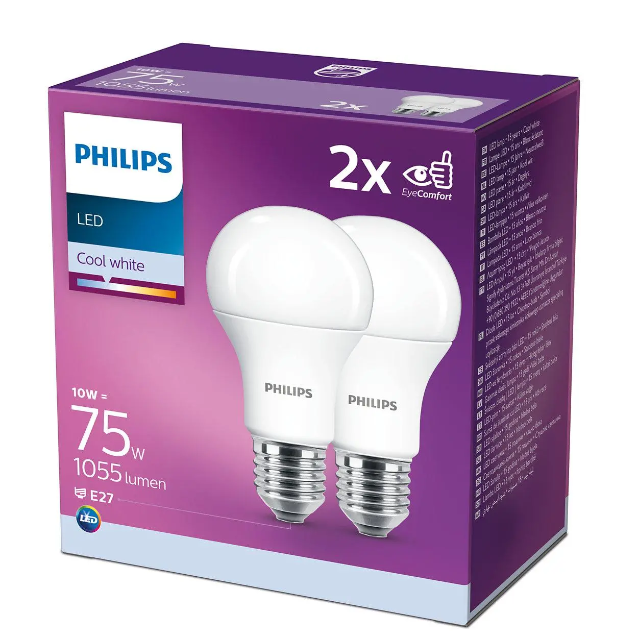 Philips 10W (75W) E27 2szt.