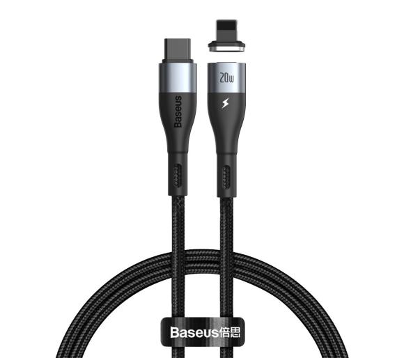 kabel Baseus Kabel magnetyczny USB-C - Lightning Zinc 20W 2m (czarny)