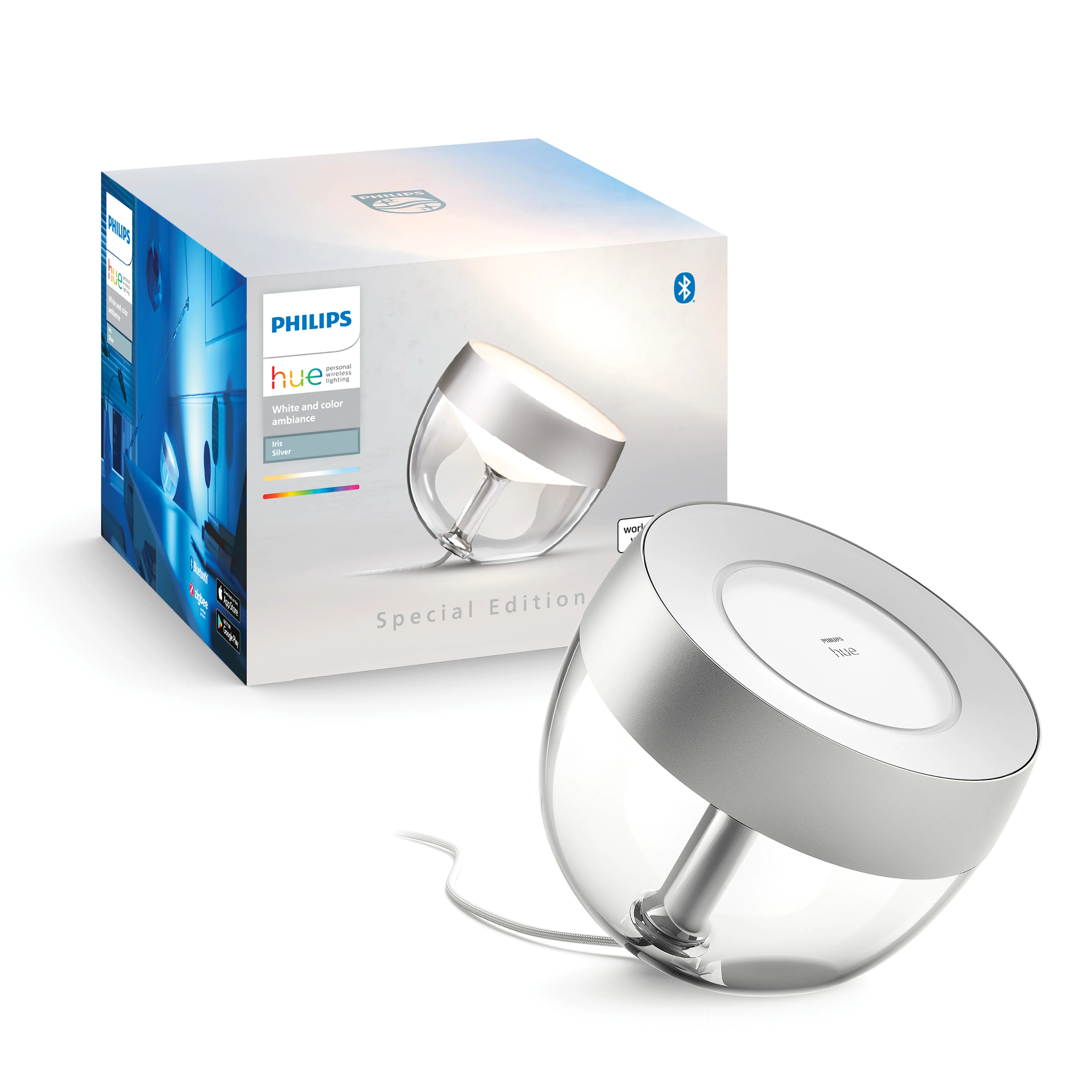 Philips Hue White and Colour Ambiance Iris Srebrny