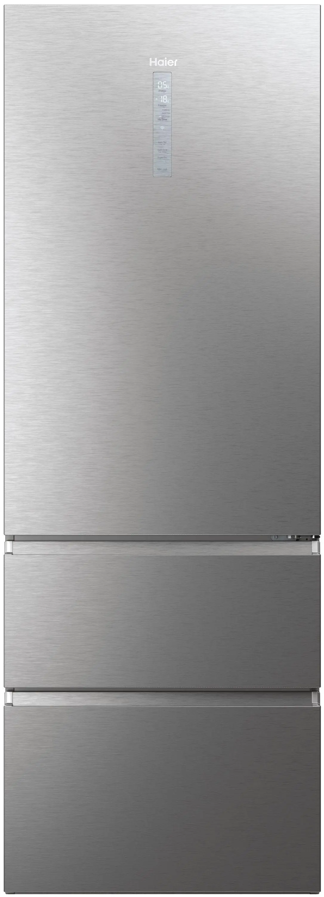 Haier Seria 7 HTW7720ENMP Pełny No Frost 200,6cm Szuflada z kontrolą wilgotności Zdalne sterowanie Inox