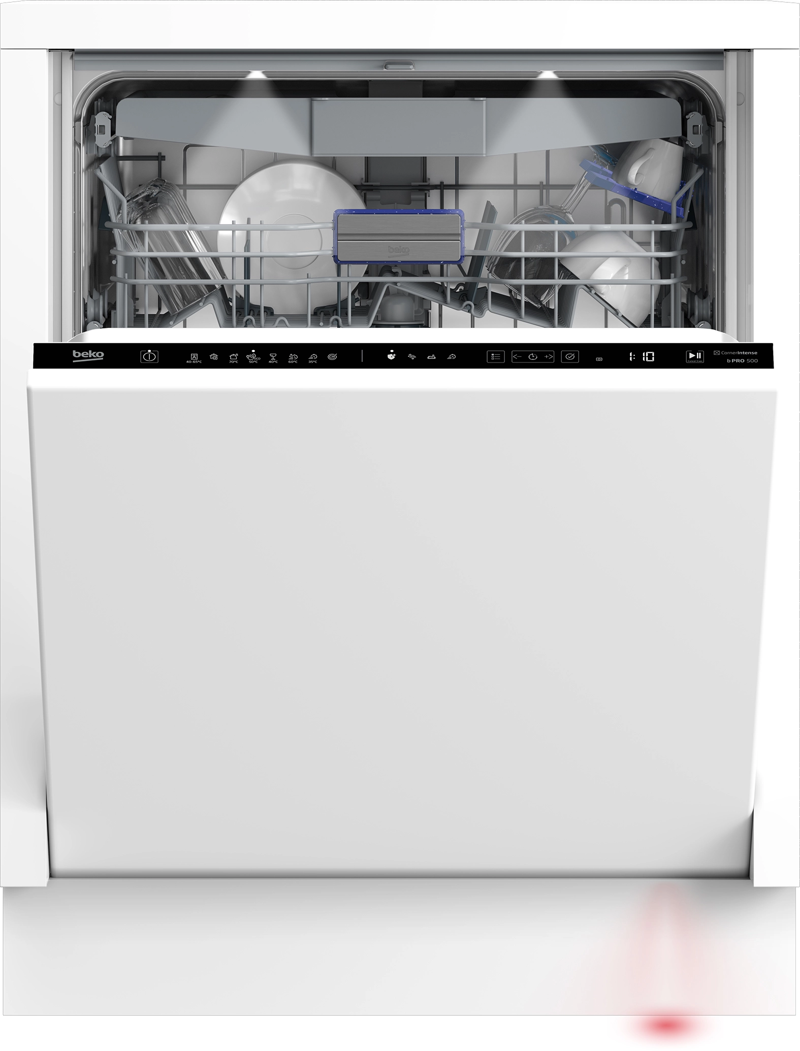 Beko bPro500 BDIN38647C 59,8cm Automatyczne otwieranie drzwi Szuflada na sztućce