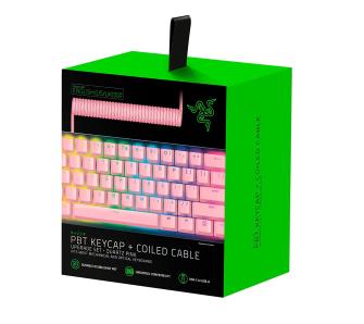 klawisze Razer PBT Upgrade Set + Coiled Cable Keycaps (różowy)