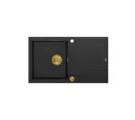 Quadron HCQE8650U7_PVDG1 P2O Evan 111 Granitowy Czarny mat/Złoty