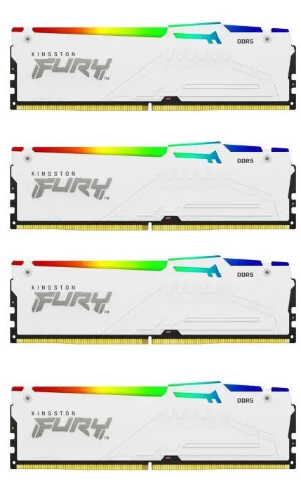 Kingston FURY Beast RGB DDR5 128GB (4 x 32GB) 5200 CL40 Biały