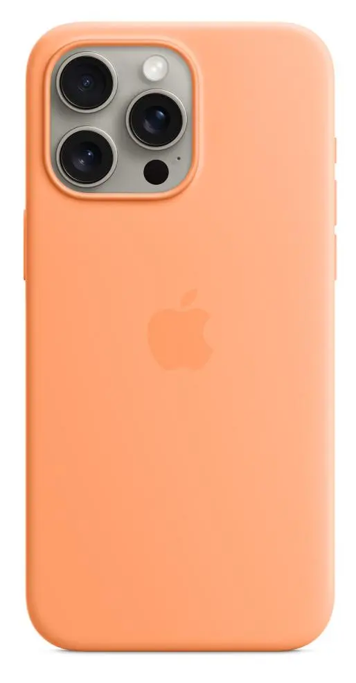 Apple silikonowe z MagSafe do iPhone 15 Pro Max Pomarańczowy sorbet