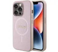 Guess Saffiano MagSafe GUHMP15LPSAHMCP do iPhone 15 Pro Różowy