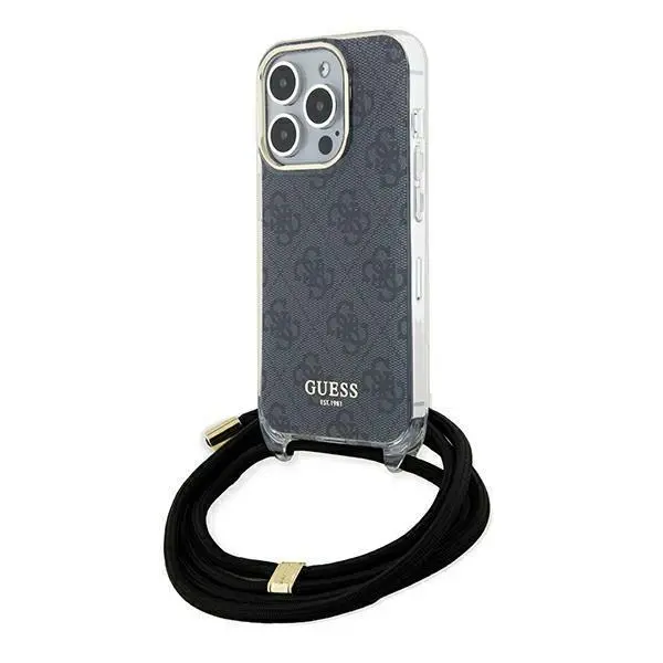 Guess Crossbody Cord 4G Print GUHCP15LHC4SEK do iPhone 15 Pro Czarny