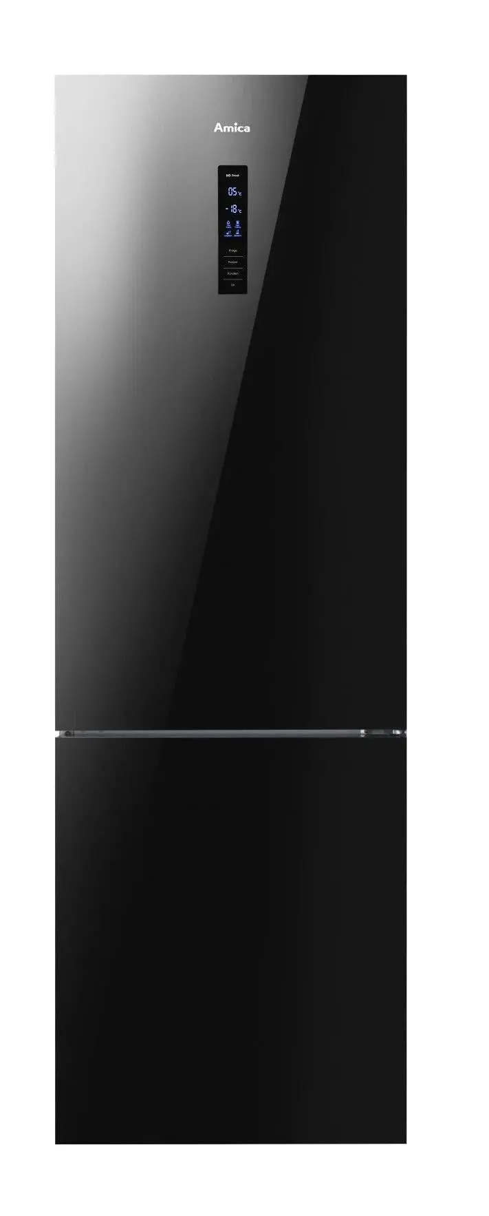 Amica FK3356.4GBDF(D) Pełny No Frost 185,5cm Czarne szkło