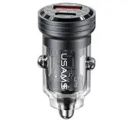 USAMS C35 USB+USB-C Fast Charge 45W Czarny