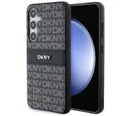 DKNY Leather Mono Stripe & Metal Logo Samsung Galaxy S24+ Czarny