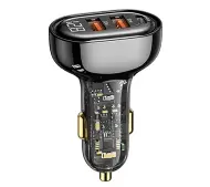 USAMS 2xUSB+1xUSB-C 125W Fast Charge Czarny