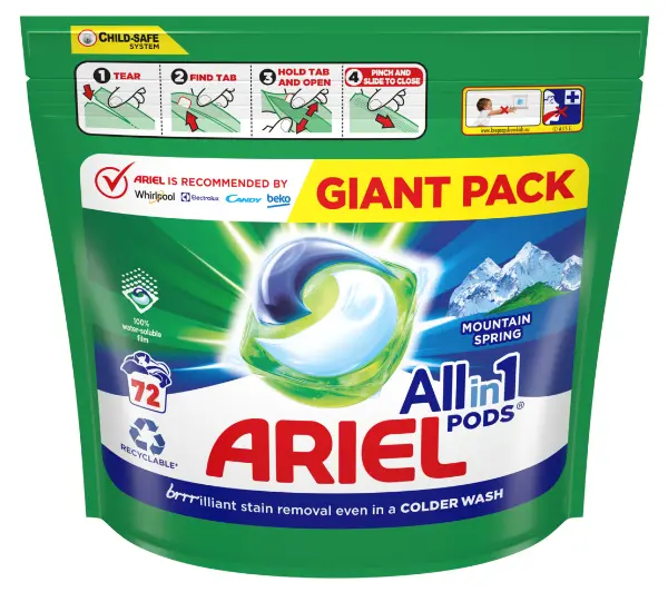 Ariel All in 1 Mountain Spring 72szt.