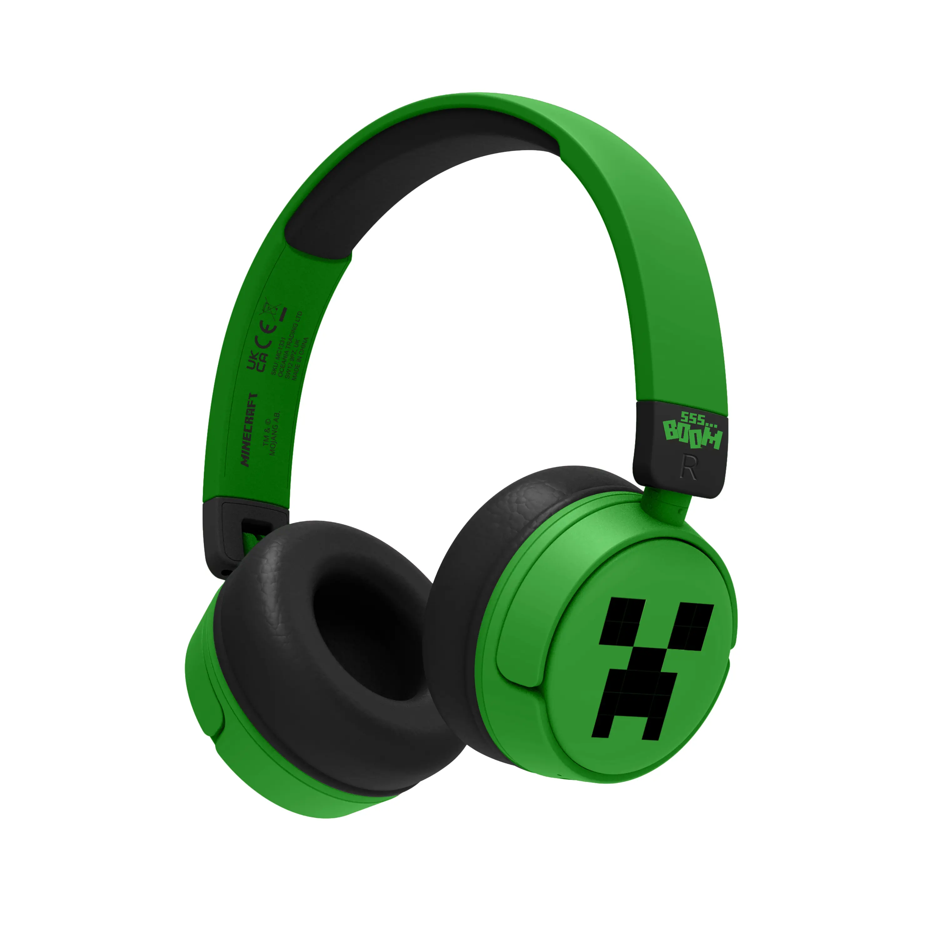 OTL Technologies Minecraft Creeper Kids Wireless Dla Dzieci Nauszne Zielono-czarny