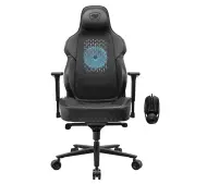 Cougar NxSys Aero Black Gamingowy do 160kg Skóra PVC Tkanina Czarny + mysz Airblader