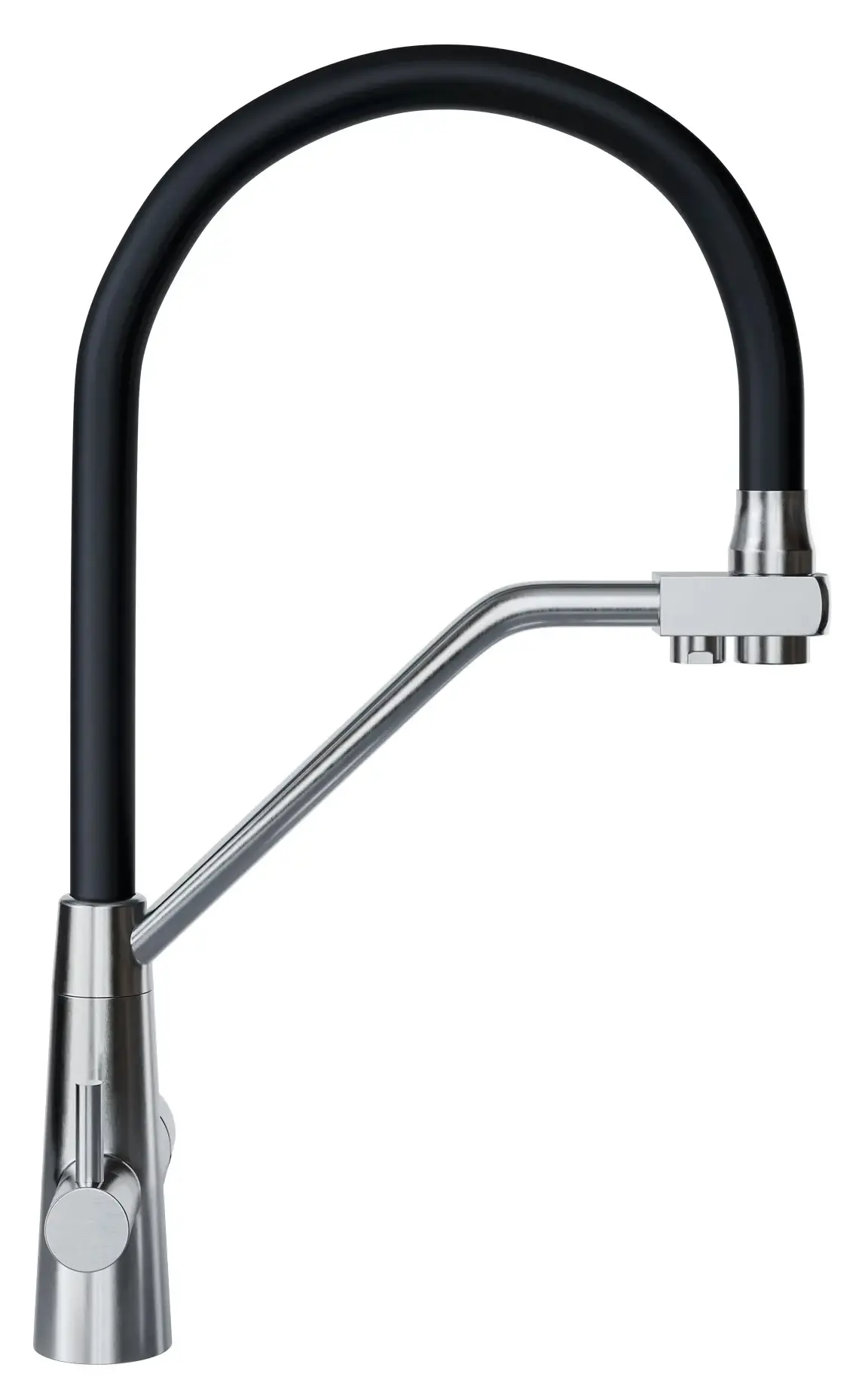Globalo Olintio Black/Inox 1.1 Czarno-stalowy Stal szlachetna