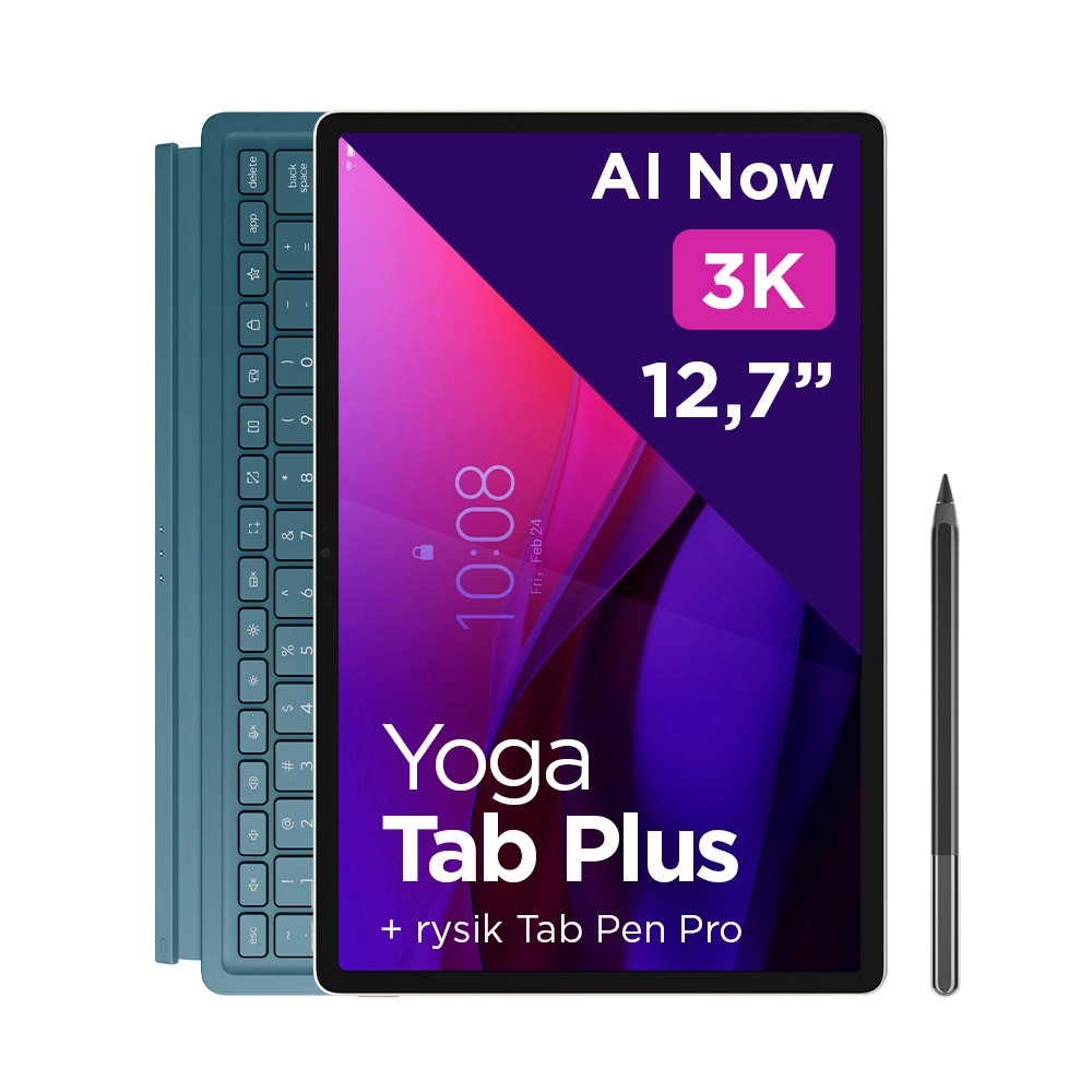 Lenovo Yoga Tab Plus 12,7" TB520FU 16/256GB Zielony Wi-Fi + Rysik + Klawiatura