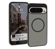 Bizon MatteO z MagSafe do Google Pixel 9 Pro XL Półprzezroczyste z czarną ramką