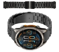Bizon ze stali nierdzewnej Aura QuickFit 22mm Czarny