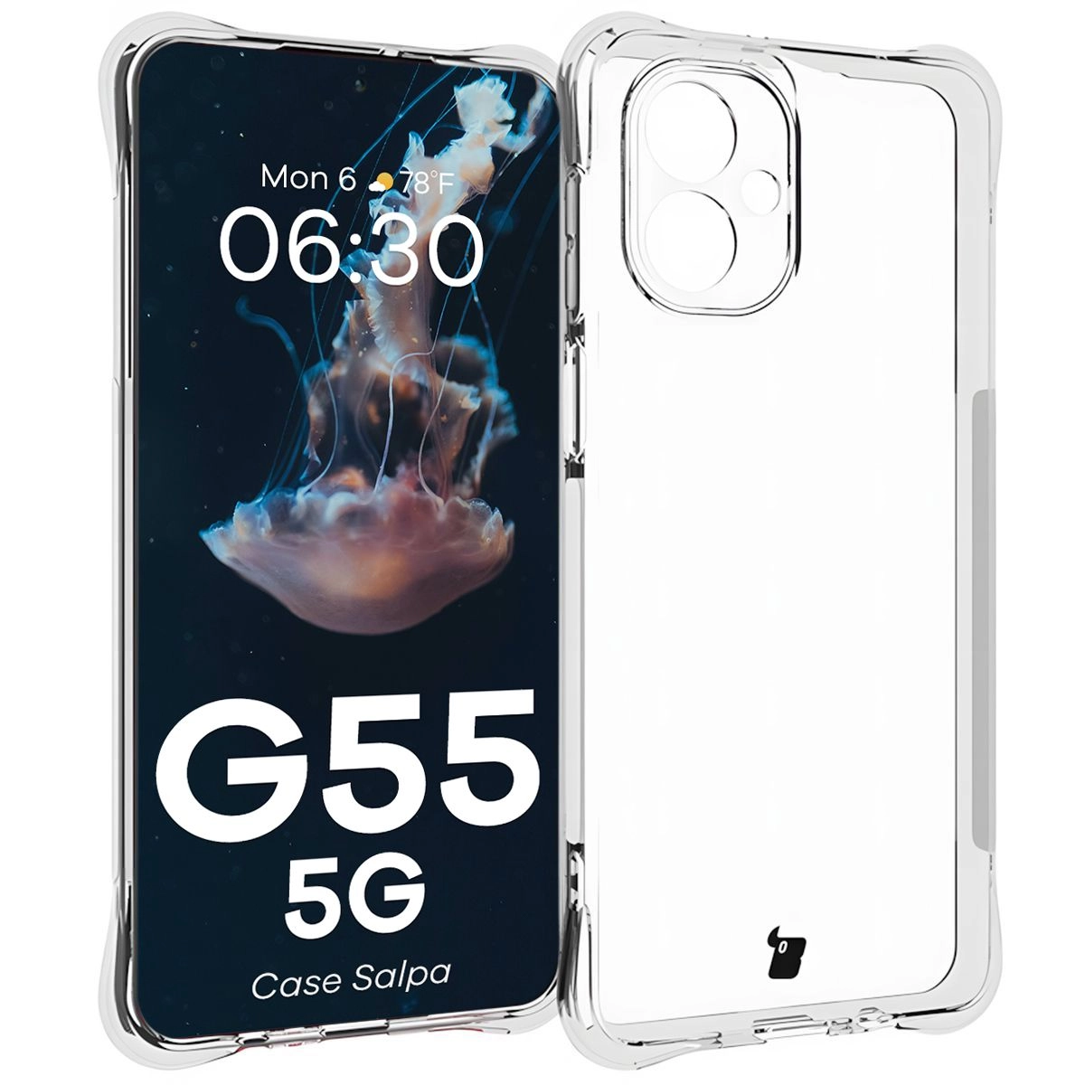 Bizon Elastyczne Salpa do Motorola Moto G55 5G Przezroczysty
