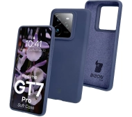 Bizon Silikonowe Soft do Realme GT 7 Pro Ciemno-niebieski