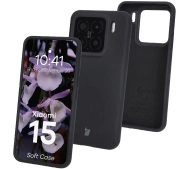 Bizon Silikonowe Soft do Xiaomi 15 Czarny