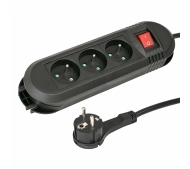 Hama P2223754 Comfort 3 gniazda 3m Czarny