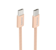 Hama Fabric USB-C do USB-C 1m Pomarańczowy