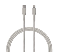 QUALO USB-C z Lightning 1,5m 2,4A Szary