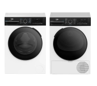 Beko pralka b300 BM3WFU47215WBDC EnergySpin Slim 7kg 1200obr/min + suszarka b300 BM3T47249WBDC Slim 47cm 7kg