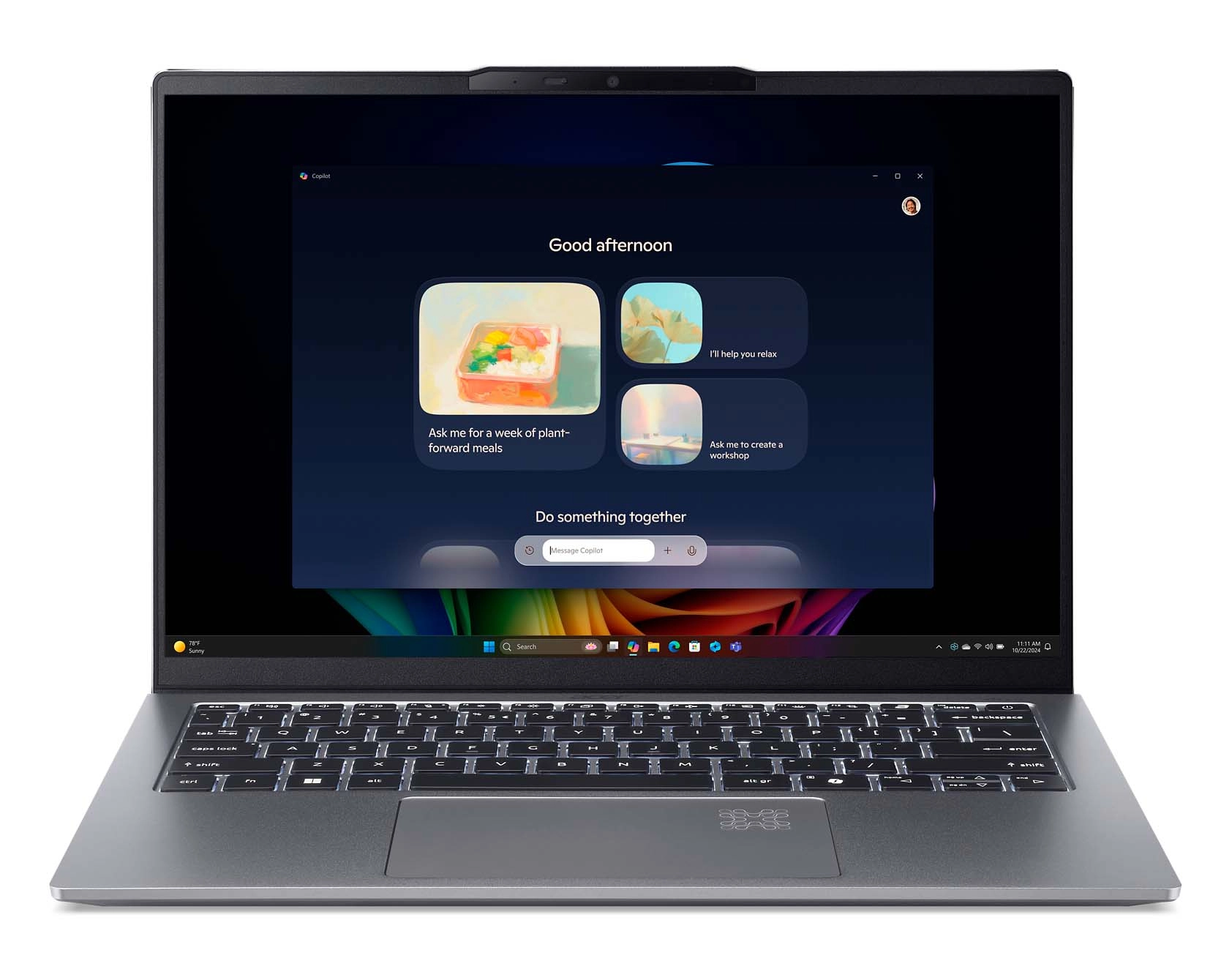 Acer Swift Go 14 AI SFG14-64-R7UM OLED 14" Ryzen AI 7 350 32GB RAM 512GB Dysk SSD Win11 Srebrny Funkcje AI