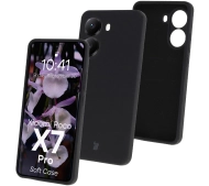 Bizon Silikonowe Soft do Xiaomi Poco X7 Pro Czarny