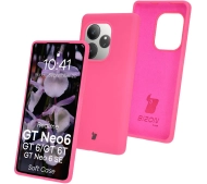Bizon Silikonowe Soft do Realme GT 6/6T/Neo 6/Neo 6 SE Neonowo-różowy