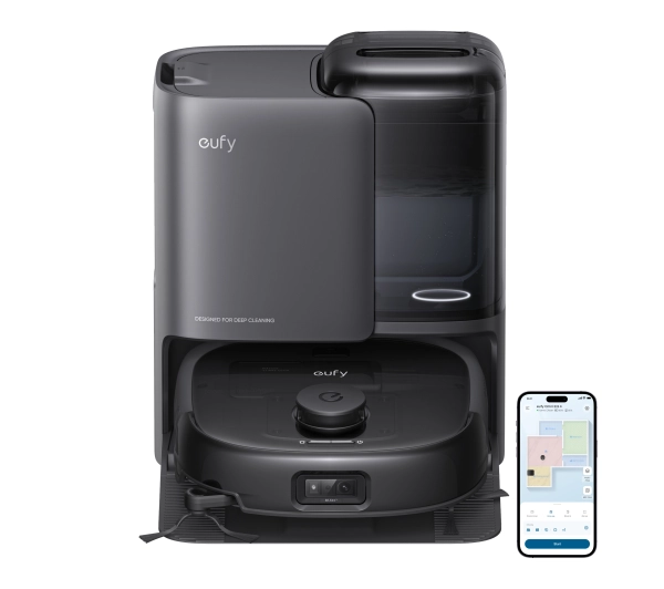 Eufy Omni E25 Funkcja mopowania Stacja oczyszczająca Tworzenie mapy pomieszczenia 57dB Czarny