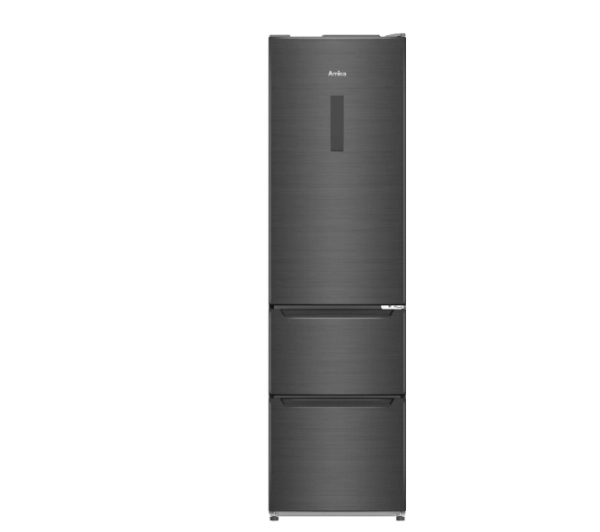Amica FK4005.6DFCM Pełny No Frost 192cm Komora świeżości Czarny Inox