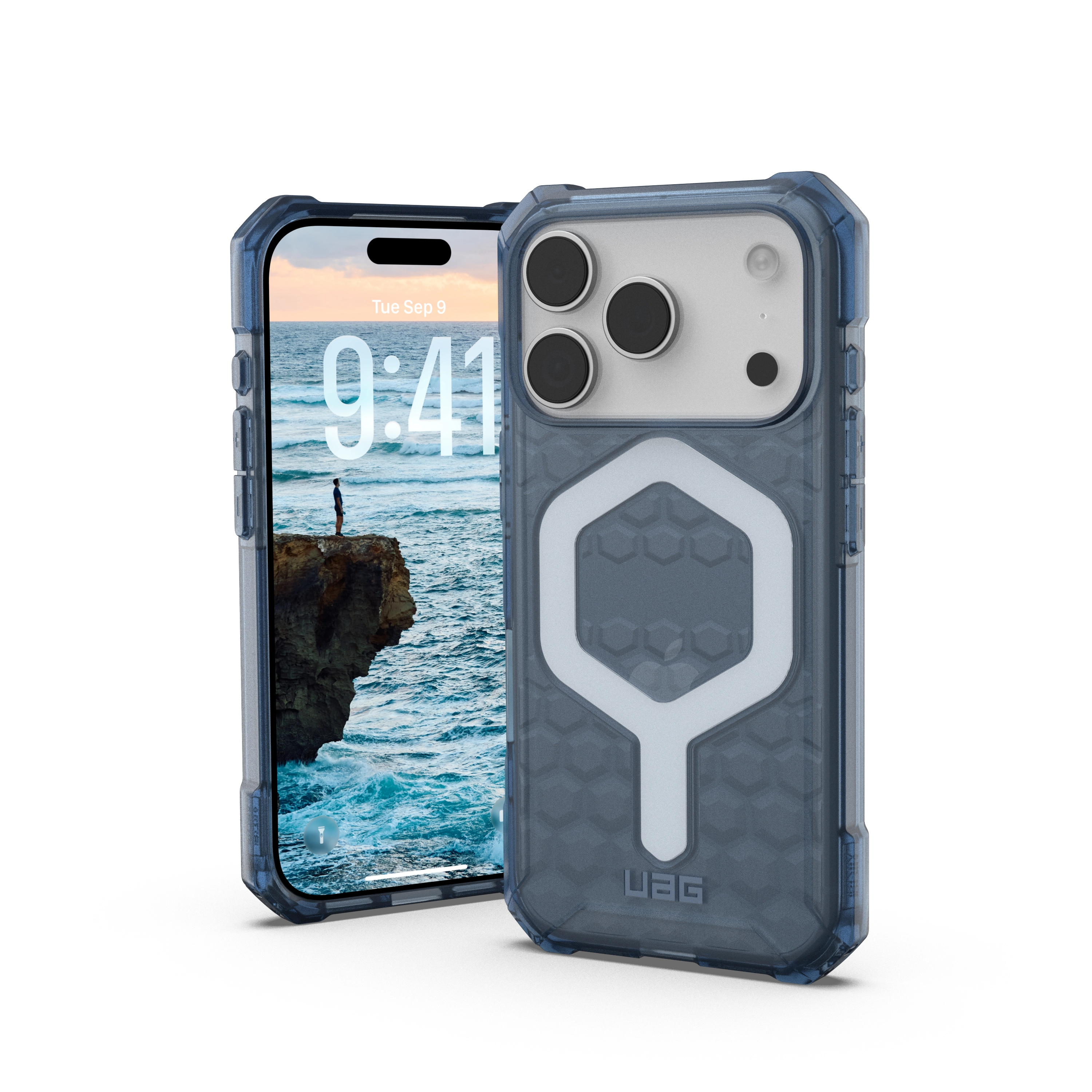 UAG Essential Armor z MagSafe do iPhone 17 Pro Cloud Blue