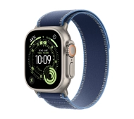 Apple Watch Ultra 3 GPS + Cellular koperta z natural tytanu Szary 49mm opaska Trail niebieski Rozmiar S/M