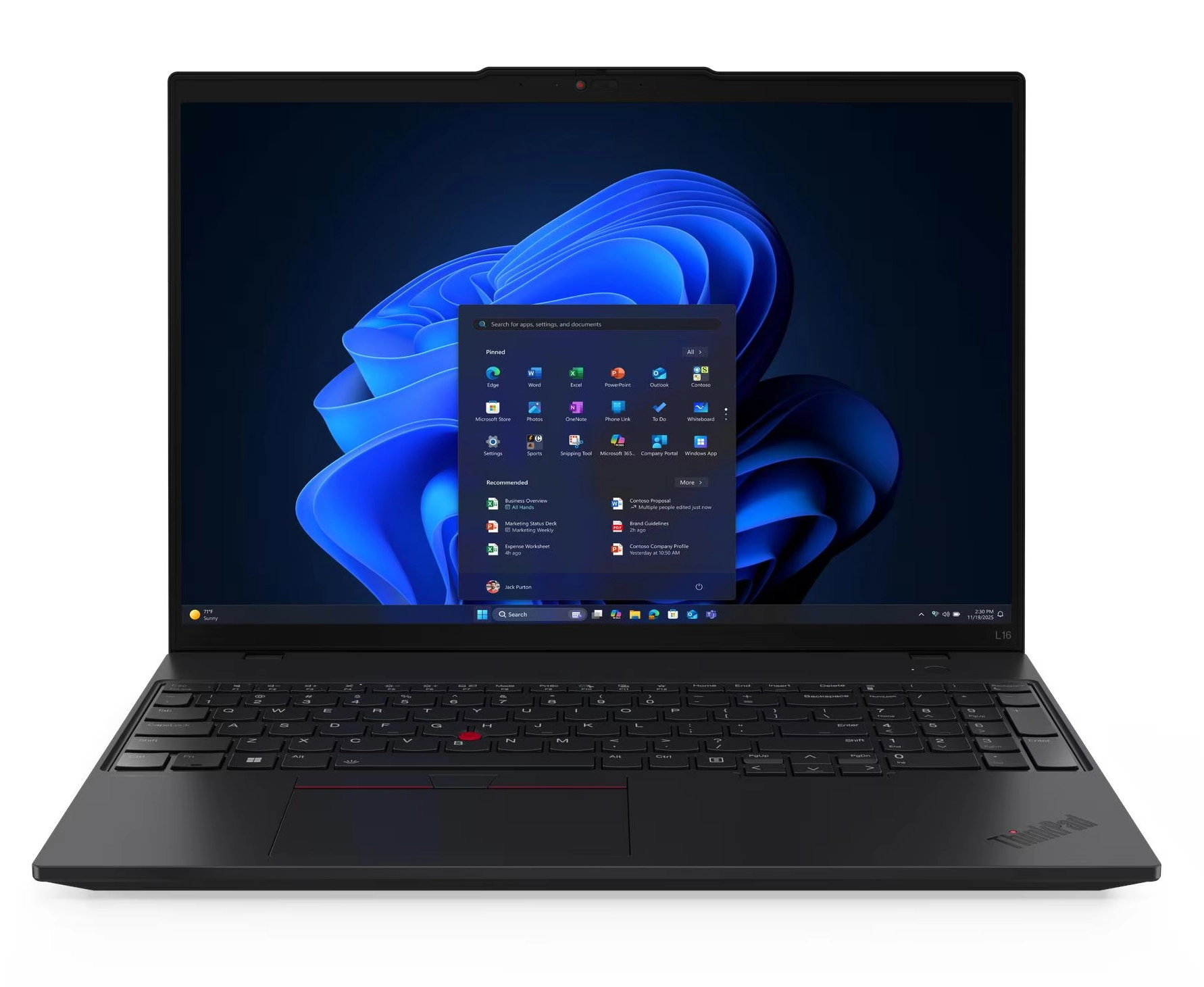 Lenovo ThinkPad L16 Gen 2 16" Ultra 5 225U 16GB RAM 512GB Dysk SSD Win11 Pro Czarny Funkcje AI