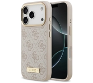 Guess 4G Logo Plate MagSafe do iPhone 17 Pro różowy