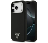 Guess Silicone Triangle Logo MagSafe do iPhone 17 Pro Max czarny