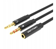 Vention BBTBY jack 3,5mm 0,3m Czarny