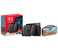 Nintendo Switch 2 Joy-Con Czarny + Mario Kart World + Etui Nacon NS212MKW Mario Kart World