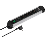 Vivanco 4 gniazda 2xUSB-A 1,6m Czarny