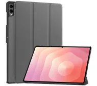 Bizon Case Tab Croc z klapką do Samsung Galaxy Tab S11 Ultra Szary