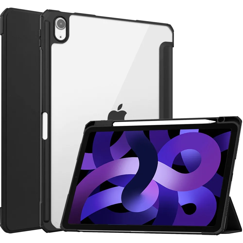 Bizon Case Tab Clear Matt z klapką do iPad Air 6 / Air 5 / Air 4 / iPad Pro 11 2018 Czarny