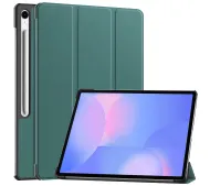 Bizon Case Tab Croc z klapką do Samsung Galaxy Tab S10 FE Plus Ciemnozielony
