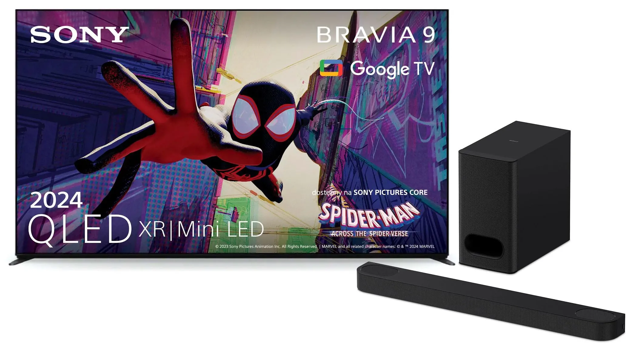 Sony BRAVIA 9 K-75XR90 75" QLED 4K Mini LED 120Hz Google TV Dolby Vision Dolby Atmos HDMI 2.1 DVB-T2 + Soundbar HT-BD60