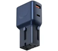 Energea TravelGo USB-A USB-C 35W Niebieski
