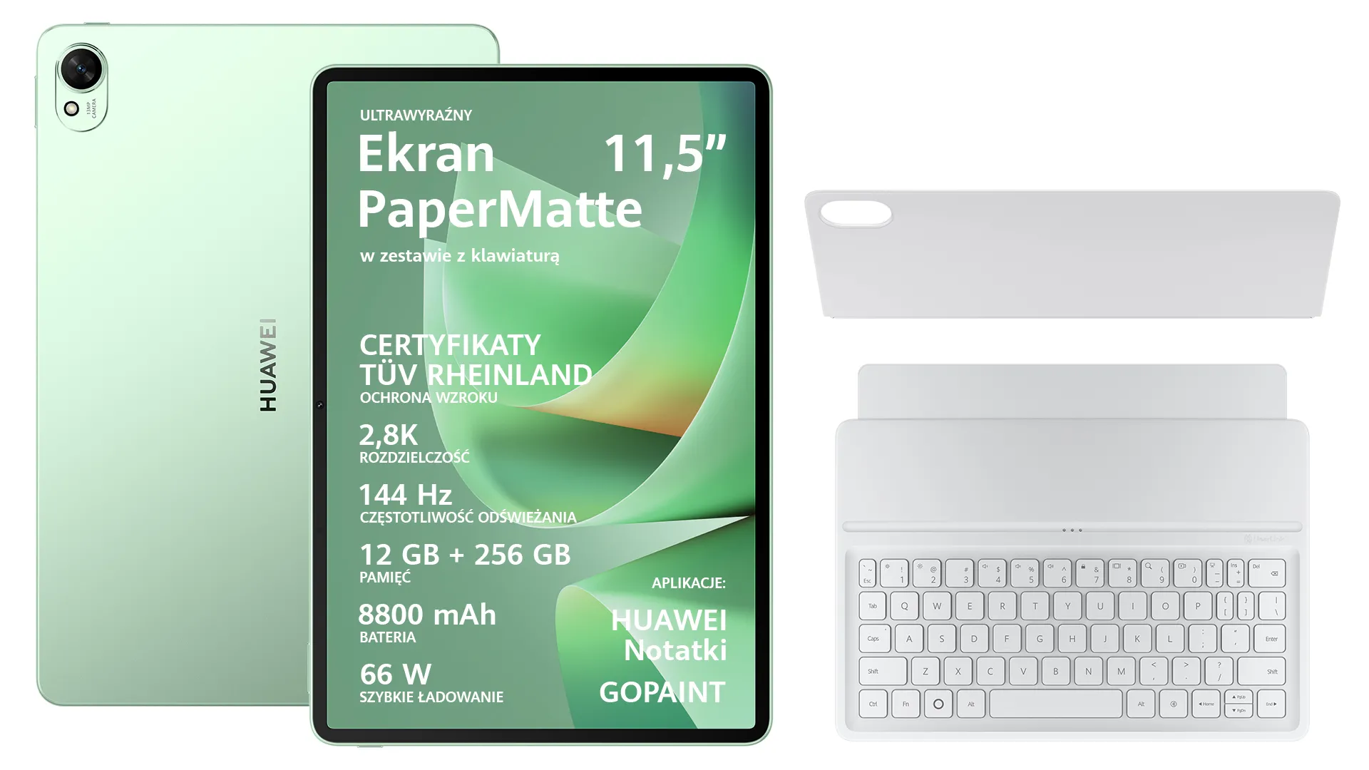Huawei MatePad 11.5S 2026 12/256GB WiFi Zielony + klawiatura