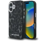 Karl Lagerfeld IML Leopard Pattern MagSafe do iPhone 16 Czarny
